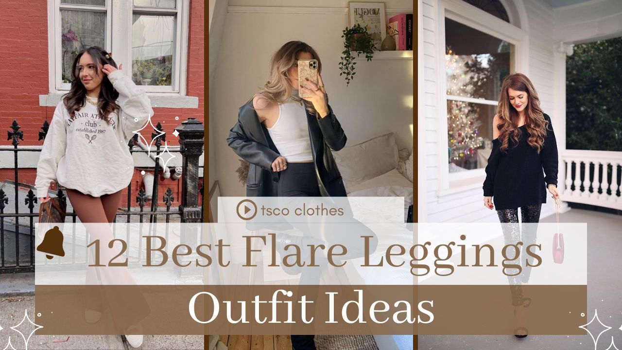 Leggings Style Guide: 12 Ways to Casual Black Flare Pants Outfit